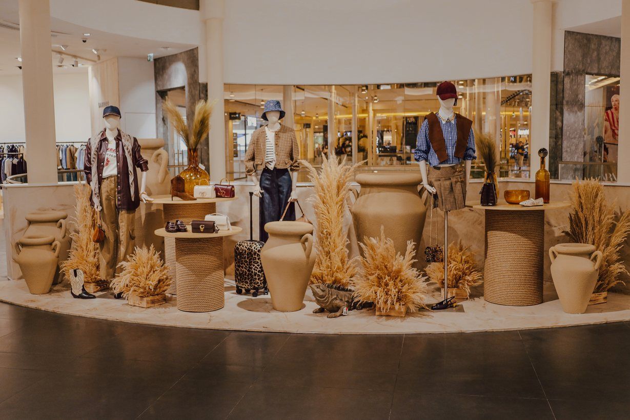 Desert-themed in-store installation
